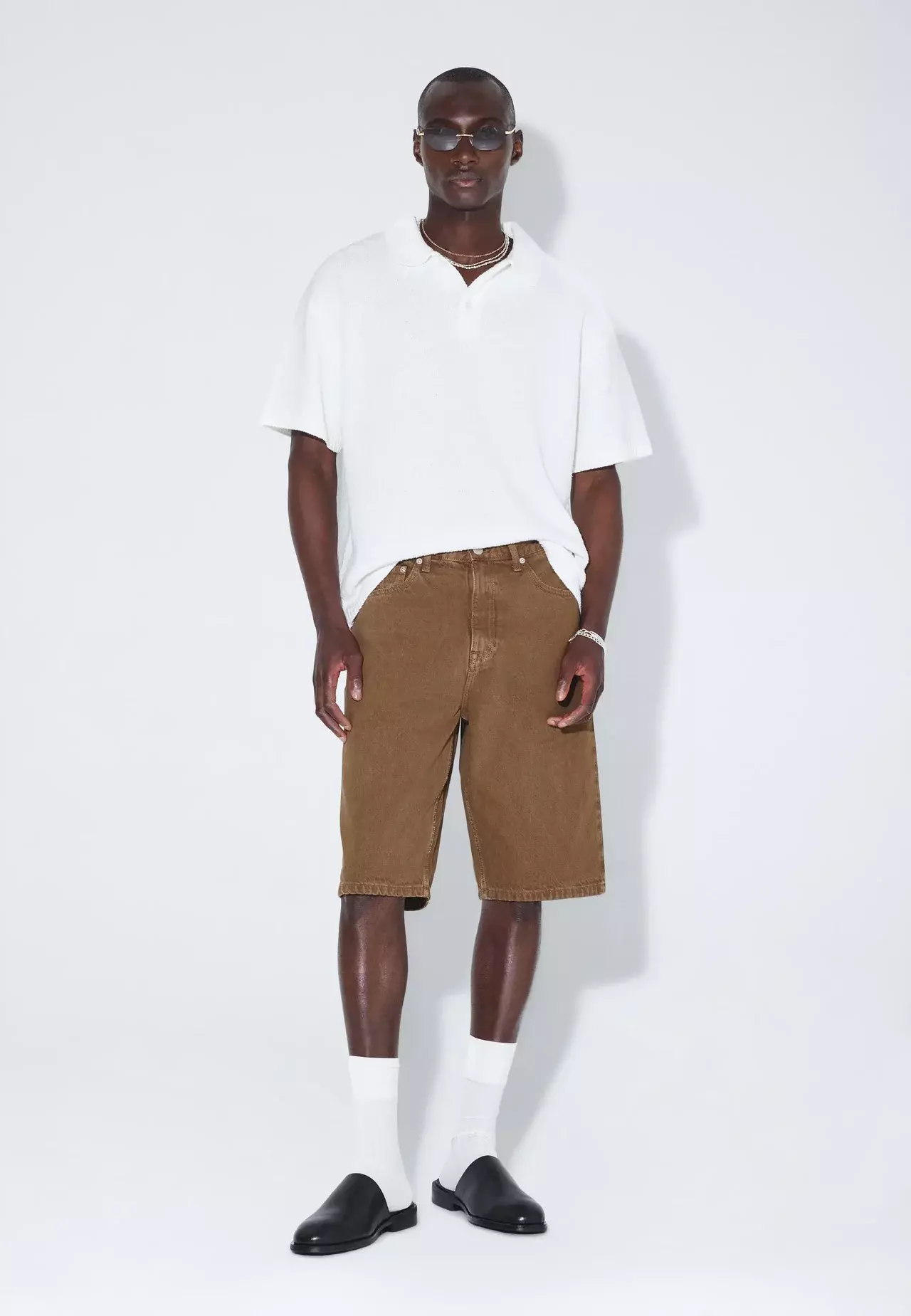 Dr.Denim Omar Shorts Washed Teak Herren Denim braun